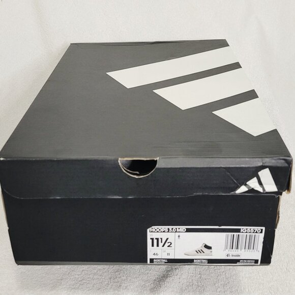 NWB- Adidas "Hoops 3.0 Mid" Men's, Classic, Vintage Shoes- White/Green-Size:11.5 - Picture 3 of 16